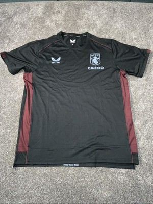 Castore Herren Aston Villa FC Players Travel Logo T-Shirt Größe XL. Neu