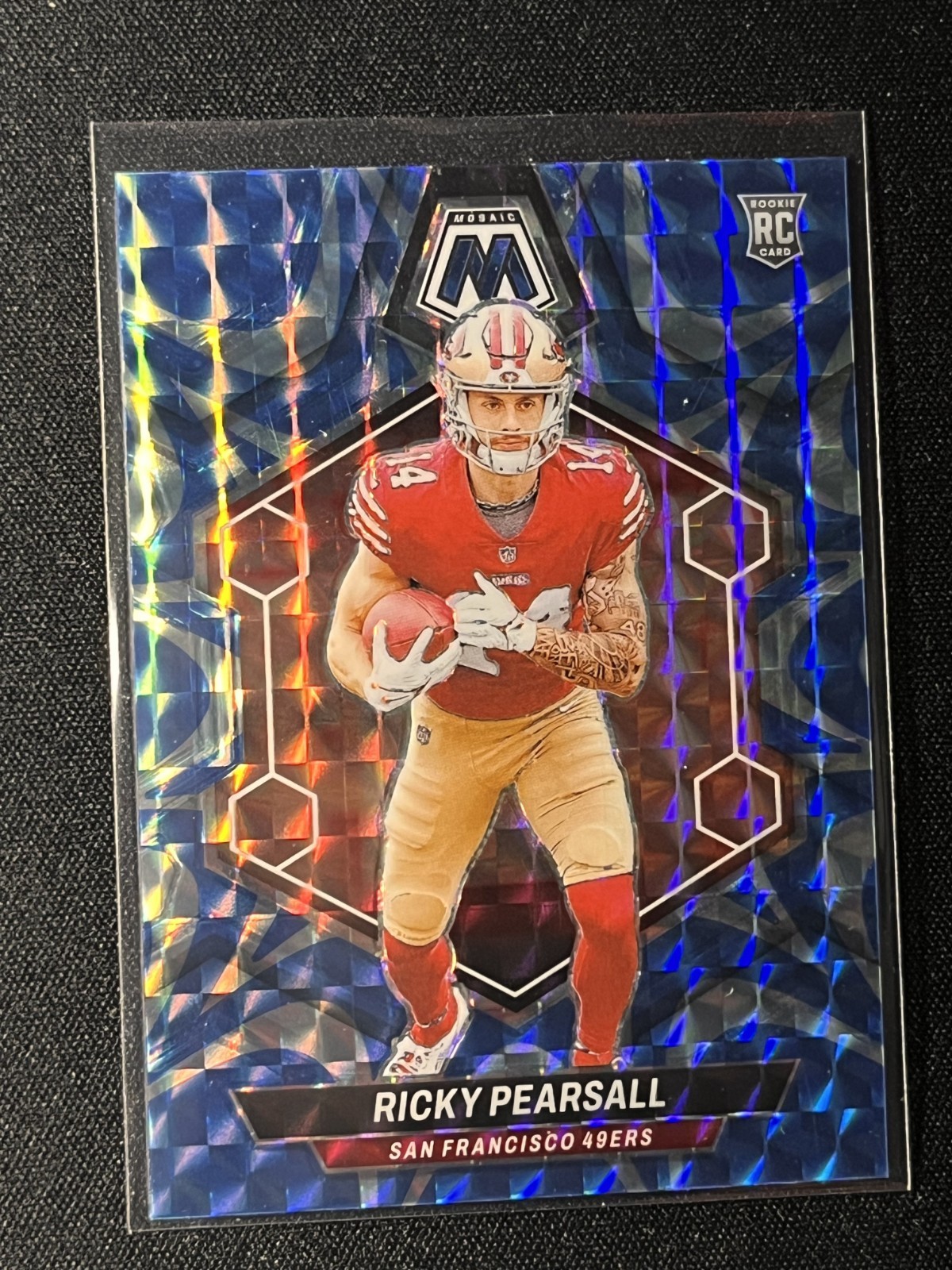2024 Panini Mosaic - Rookies Ricky Pearsall #331 Reactive Blue Mosaic Prizm (RC)