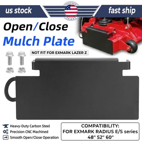 Swivel Chute Blocker Plate For Exmark Radius E/S Series 48" 52" 60" Mower Steel