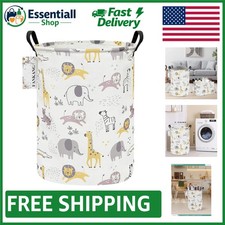 Large Foldable Storage Basket for Kids - Lovely Animals Design, Waterproof