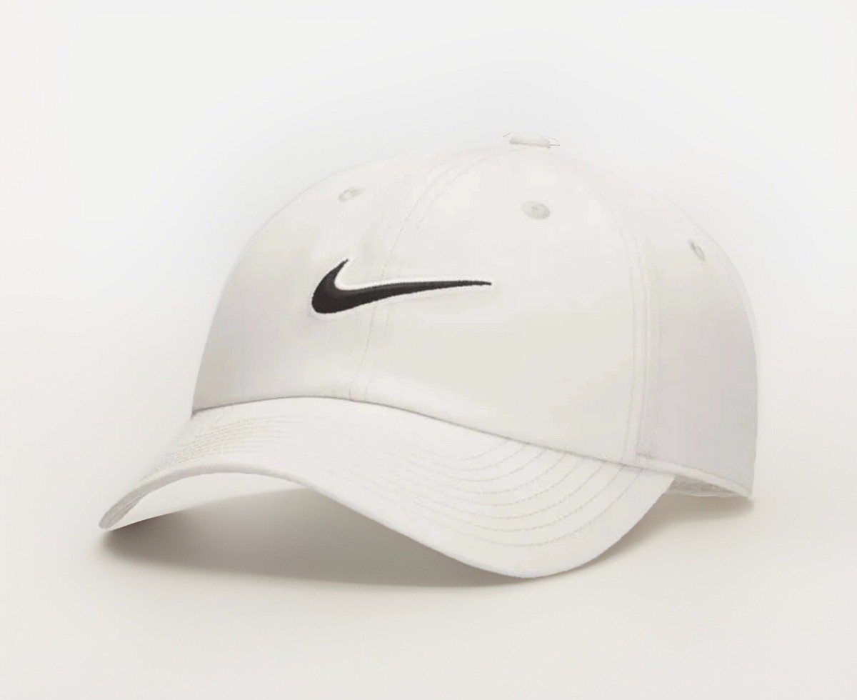 NIKE Club Unstructured Swoosh Cap Hat Light Bone/Black Size