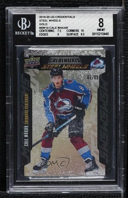 2019 Credentials Steel Wheels Gold 82/99 Cale Makar #SW-10 BGS 8 Rookie RC 09an