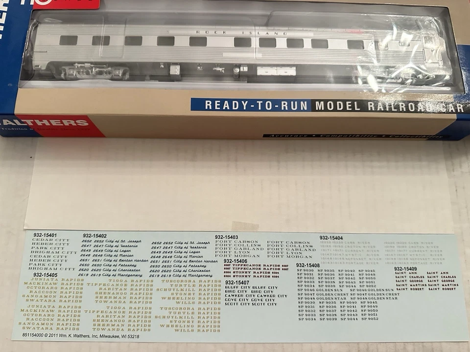Walthers HO 932-15407  Pullman Plan 4140 10-6 Sleeper Rock Island - Image 2 of 3