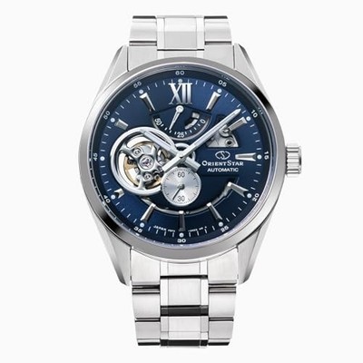 ORIENT STAR Moderne Skelettuhr RK-AV0004L Herren Navy NEU