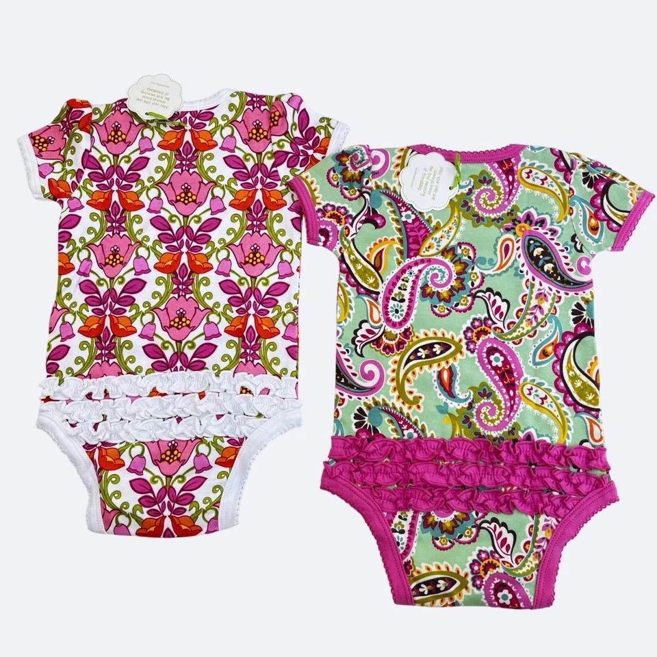 Vera Bradley 女宝宝连体衣套装 2 码 6 9 个月零售 $56 全新带标签 — 第 2/4 张图片