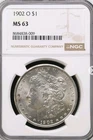 1902 O Morgan Silver Dollar $1 NGC MS63 Bx 1 66
