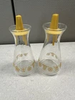 Pyrex Corelle Butterfly Gold Yellow Design Salt & Pepper Shakers Vtg Glass