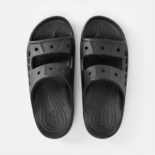 Crocs Womens Baya Flat Sandals ? Black UK Size M6/W7    *** Brand New ***