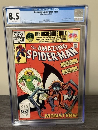 Amazing Spider-Man #235 CGC 8.5 White Pgs (Marvel 1982) Origin Will O’ The Wisp