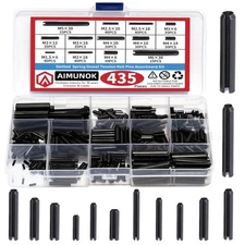 435-Piece Roll Pin Assortment Kit - Slotted Tension Pins Split Dowels & Expan...