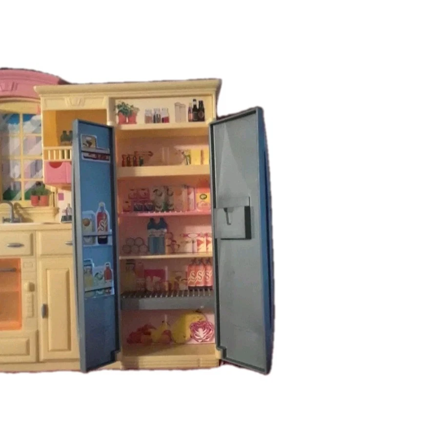 Barbie Mattel 2002 jugar todo el día fregadero de cocina refrigerador gabinetes estufa  Foto 2 de 4