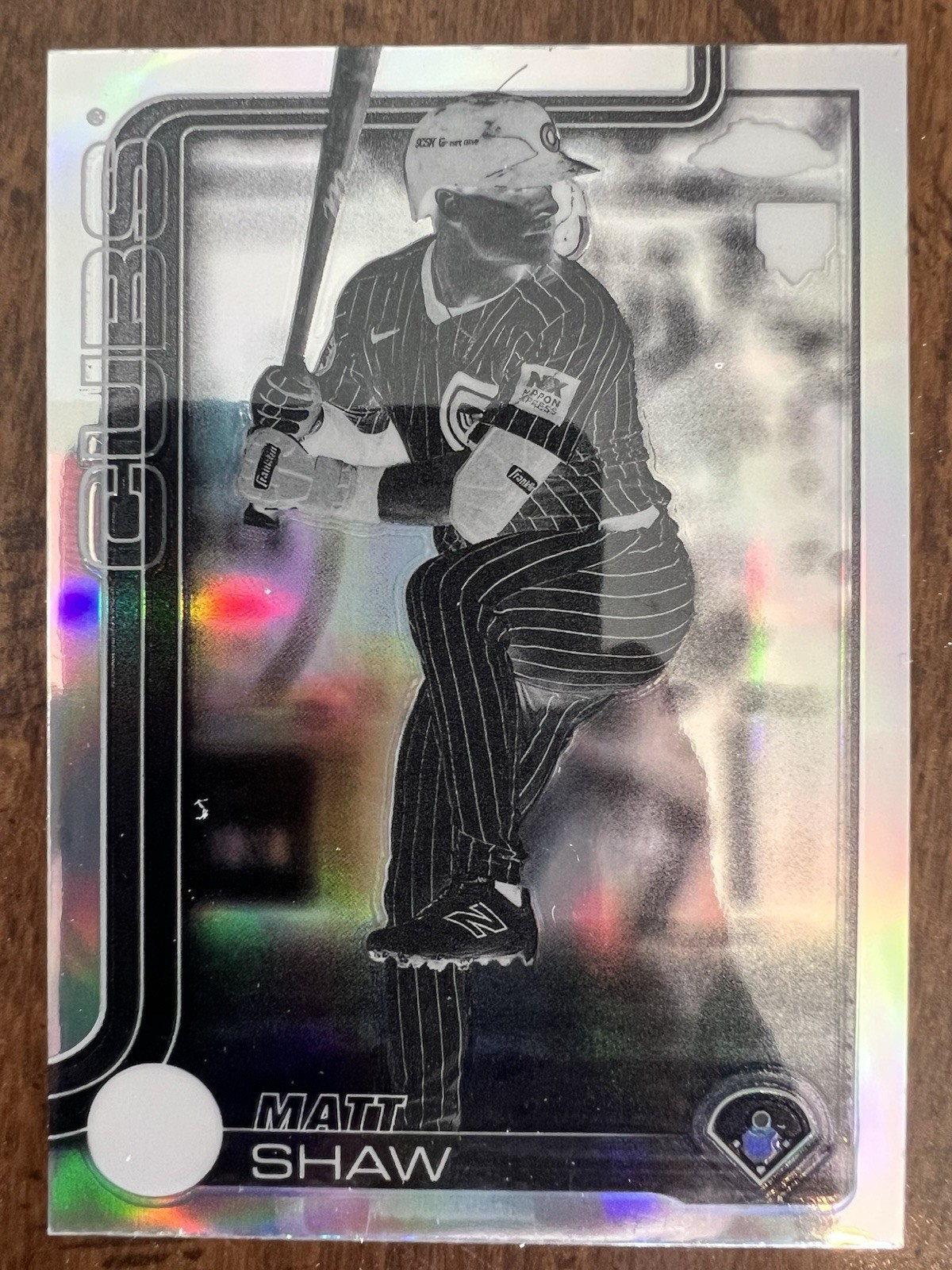 2025 Topps Chrome - Matt Shaw #219 (RC) Negative Refractor Cubs