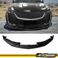 Fits 20-24 Cadillac CT5 Front Bumper Lip Splitter 3PCS Matte Black PP