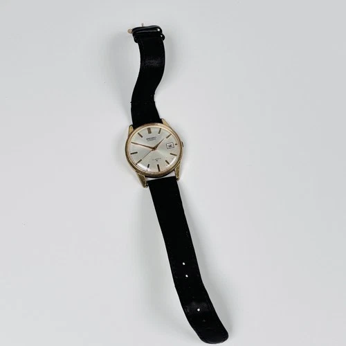 Seiko 7005-2000 Gold Tone Automatic Date Adjust Wristwatch Spare Repair Vintage
