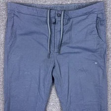 Mack Weldon Sunday Lounge Jogger Pants Mens XL Blue Flannel Drawstring Stretch