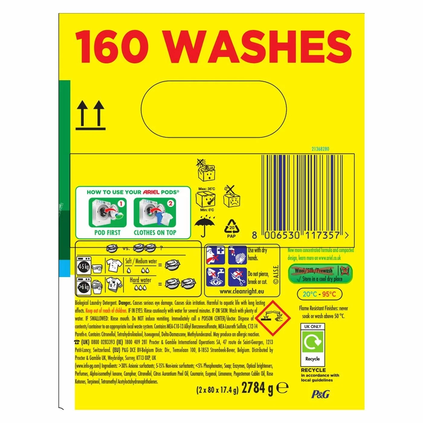 Ariel 4 in 1 Original Wash Pod Laundry Detergent Power Washing Pack - Thumbnail 4