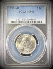 1961-D Silver Washington Quarter PCGS MS66 BLAST WHITE