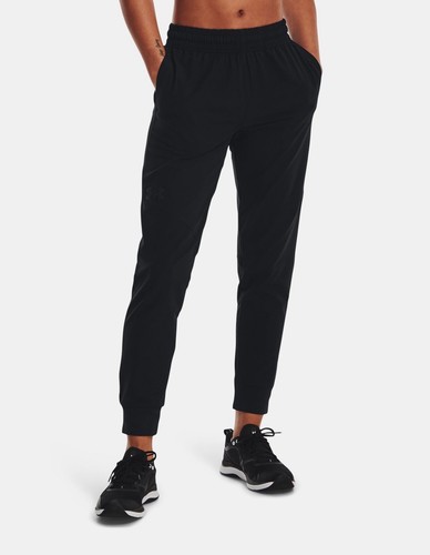Damen UA Sportstyle Elite Jogger schwarz unter Rüstung Laufhose groß