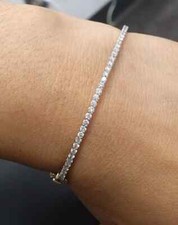 3Ct Round Cut Lab-Created Diamond Beauty Tennis Bracelet 925 Sterling Silver