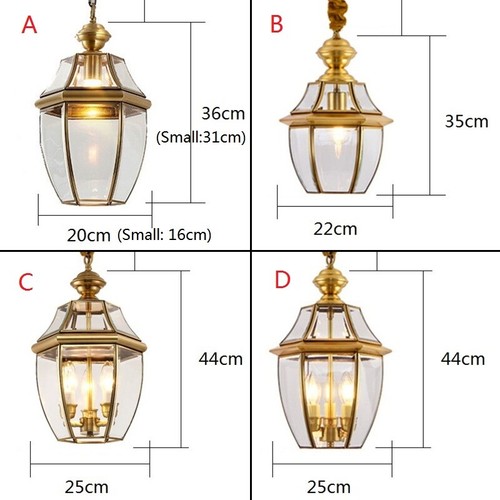 Bar Lamp Glass Pendant Light Copper Ceiling Lights Kitchen Chandelier Lighting - Picture 2 of 17