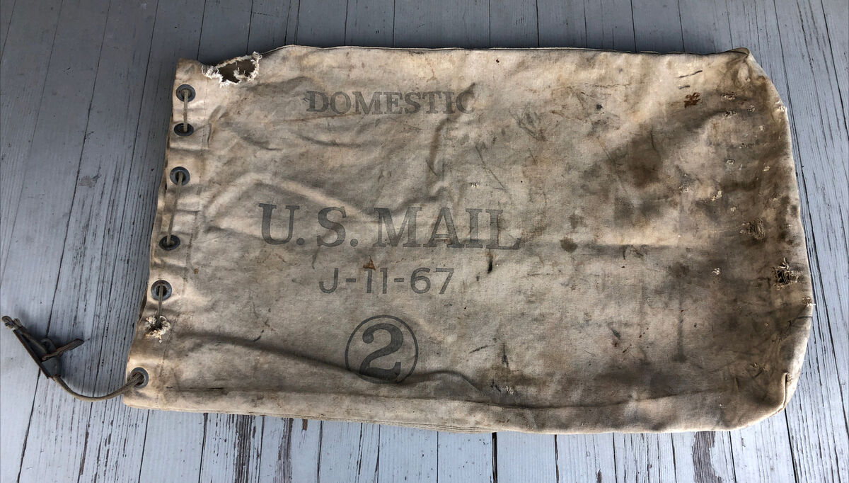 Vintage 1967 U. S. Mail Canvas Bag J-11-67 #2 Domestic 25” x Vintage 1967 U. S. Mail Canvas Bag J-11-67 #2 Domestic 25” x