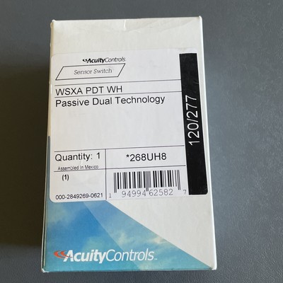 Acuity Controls 268UH8 Wall Switch Passive Dual Occupancy Sensor WSXSA PDT WH