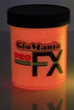 RED GLOW in the DARK Daytime Visible  UV Reactive Paint 1oz-2oz