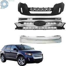 Front Bumper Cover Fascia + Grilles Assembly For 2011-2014 Ford Edge Primed