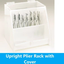 Dental Instrument Plier Organizer, Upright Plier Rack with Cover, White or Clear