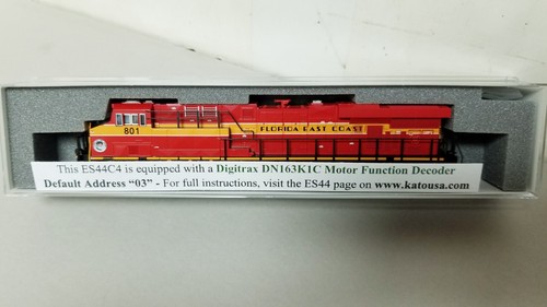Florida East Coast RR GE diésel ES44AC #801 KATO 176-8946 Digitrax DCC N escala | Zustand: New