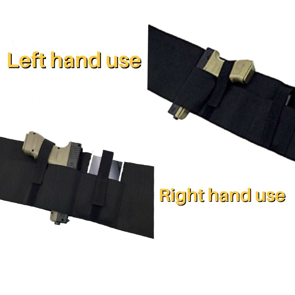 Tactical Belly Band Holster Concealed Carry Pistol Hidden Gun Belt