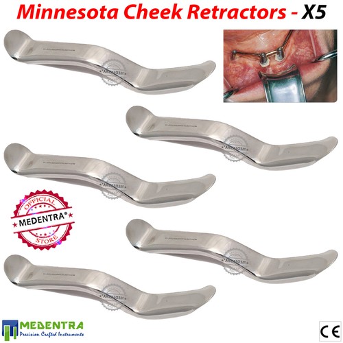 5PCS Minnesota Retractor Dental Surgical Oral Photography Lab Tools CE