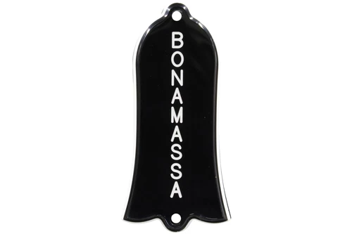 Engraved Vertical "BONAMASSA" Truss Rod Cover for Gibson Guitars 2ply B/W