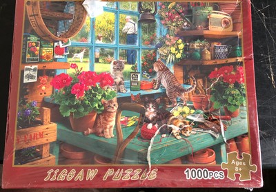 1000 Piece "Garden Shed with Cats" Jigsaw Puzzle New ...