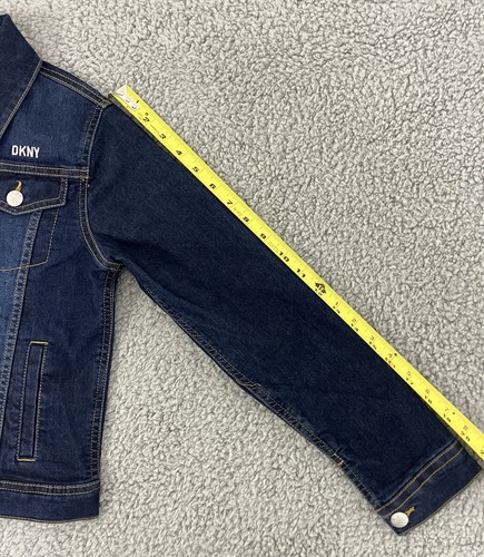 DKNY Denim Blue Jean Jacket Size L Juniors New - Picture 7 of 8
