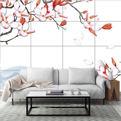3D Flower Branch ZHUA7129 Wallpaper Wall Murals Removable Self-adhesive Ann 24