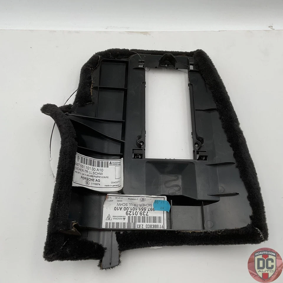 Tapete preto 99755110100A10 2005-2012 Porsche Boxster Cayman 911 caixa de fusíveis acabamento - Imagem 2 de 4