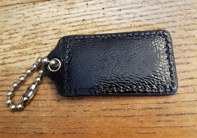 COACH BLACK LEATHER EMBOSSED HANGTAG HANG TAG REPLACEMENT COACH BLACK LEATHER EMBOSSED HANGTAG HANG TAG REPLACEMENT