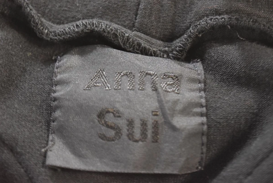 Falda Anna Sui Mujer Talla S Negra Lisa Lápiz Algodón Sobre la Rodilla Informal WTW Foto 4 de 4