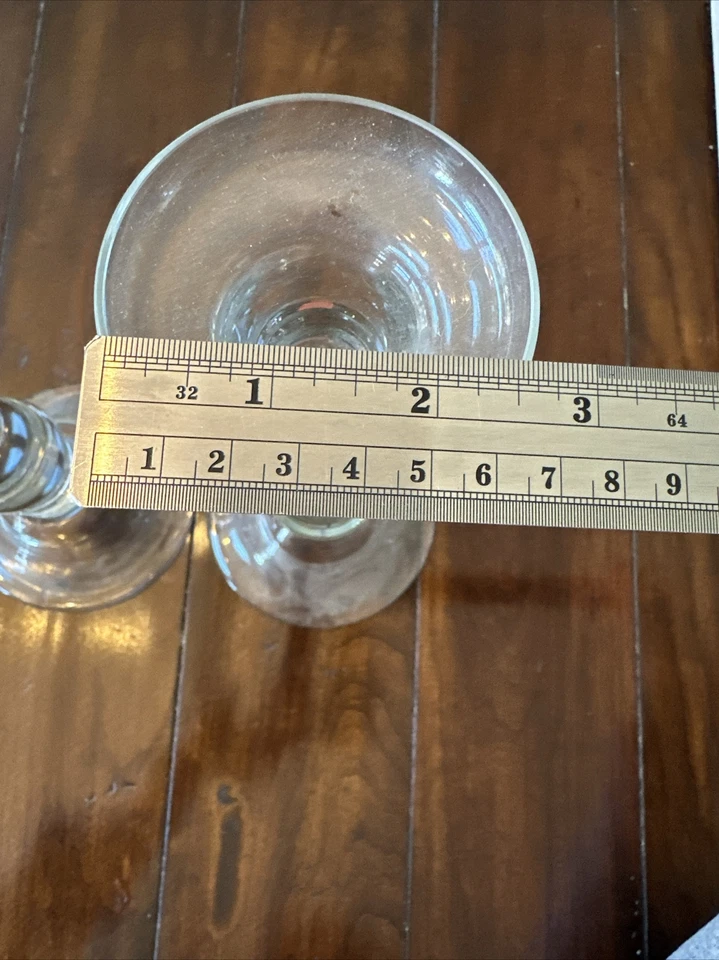 Clear Glass Candlestick Pair Classic Design for Pillar or Taper 10” - Image 3 of 4