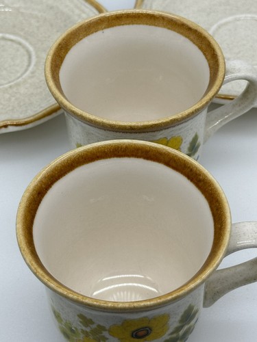 Set Of 2 Mikasa Garden Club Fresh Floral Coffee Cup and Saucer Set 3 1/2" EC404 - Picture 3 of 9