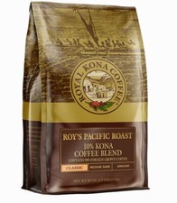 Royal Kona Coffee Roy's Pacific Roast Medium Dark Ground Blend 40oz Bag x1