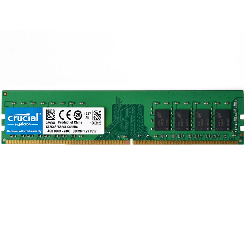 Crucial DDR4 4GB 2400Mhz PC4-19200 288pins Desktop Memory Dimm Ram 1X4GB - Image 2 of 4