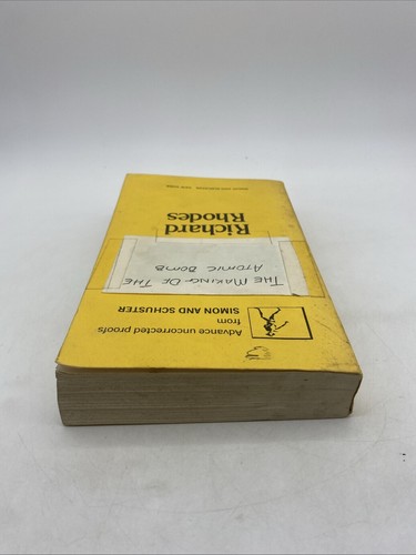 The Making of the Atomic Bomb by Richard Rhodes PB 1986 Uncorrected Proof - Foto 6 di 21