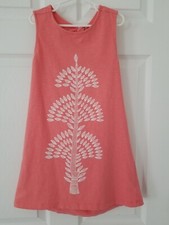 TEA COLLECTION GIRLS ORANGE SLEEVELESS DRESS - SIZE 6