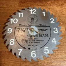Omaha Industrial Tools Custom Made Clock Saw Blade 7 1/4" Works