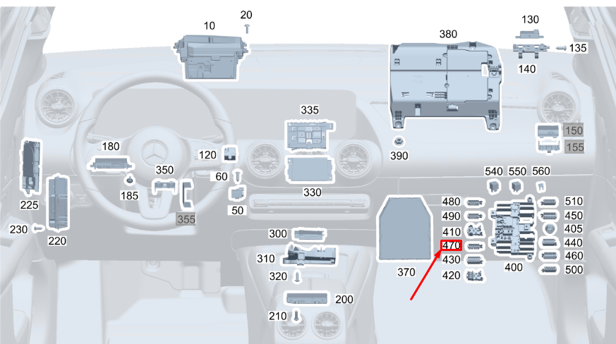 MERCEDES-BENZ GLA H247 Modul 4 Code A Relaiseinheit A1779063302