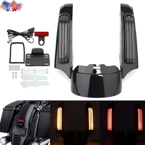 Rear Fender Fascia Set LED Tail Light Fit For Harley Touring Road Glide 14-2023
