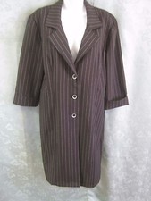 90's Betsy New York 3 Button Long Pin Stripe Blazer Size 11 / 12