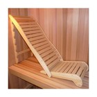Smartmak Canadian Red Cedar Wooden Adjustable Sauna Chair, Foldable Natural W...